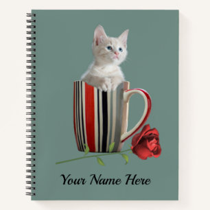 Niedliche Katze Kitten Pet Liebhaber Geschenk Notizblock