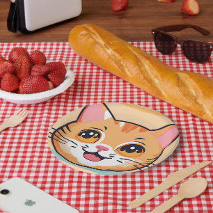 Niedliche Katze Kittier Haustiere Geburtstagsparty Pappteller