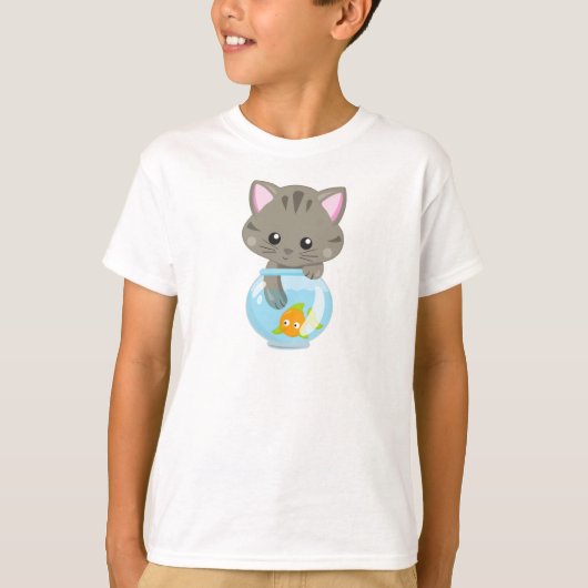 Niedliche Katze, kleine Katze, Kitty, Kitten, Fisc T-Shirt (Vorderseite)