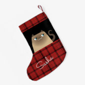 Niedliche Katze Kleiner Weihnachtsstrumpf (Rückseite (Hängend))