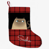 Niedliche Katze Kleiner Weihnachtsstrumpf (Vorderseite)