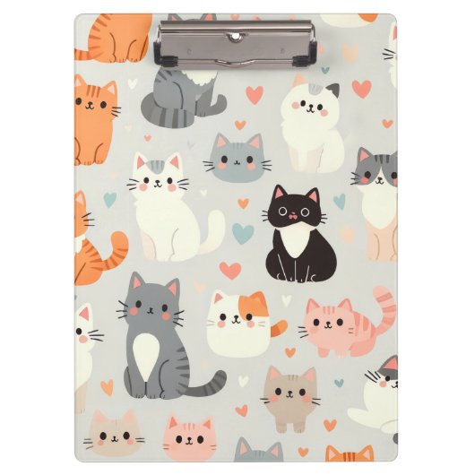Niedliche Katze Klemmbrett (Vorderseite)