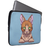 Niedliche Katze Laptopschutzhülle (Vorne Rechts)