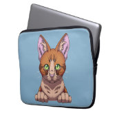 Niedliche Katze Laptopschutzhülle (Vorderseite Links)