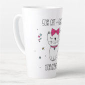 Niedliche Katze Latte Tasse (Linke Ecke)