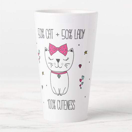 Niedliche Katze Latte Tasse (Vorderseite)