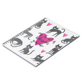 Niedliche Katze: Liebe als Illustration. Notizblock (Linke Seite)