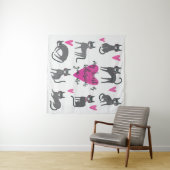 Niedliche Katze: Liebe als Illustration. Wandteppich (Beispiel (Horizontal))