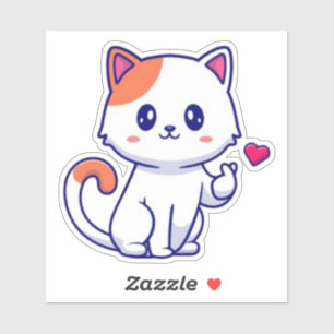 Niedliche Katze Liebe Handzeichen-57577 Aufkleber
