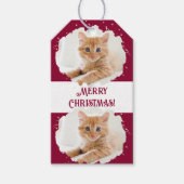 Niedliche Katze Liebe Personalisiertes Foto Muster Geschenkanhänger (Vorderseite)