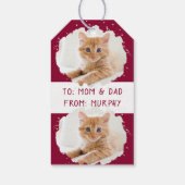 Niedliche Katze Liebe Personalisiertes Foto Muster Geschenkanhänger (Rückseite)