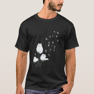 Niedliche Katze Löwenzahnsamen Kätzchen Katzenlieb T-Shirt