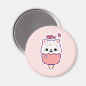Niedliche Katze Magnet (Vorderseite/Rückseite)