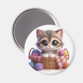 Niedliche Katze Magnet (Vorderseite/Rückseite)
