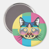 Niedliche Katze Magnet (Vorderseite/Rückseite)