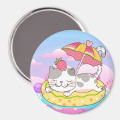 Niedliche Katze Magnet (Vorderseite/Rückseite)