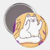 Niedliche Katze Magnet (Vorderseite/Rückseite)