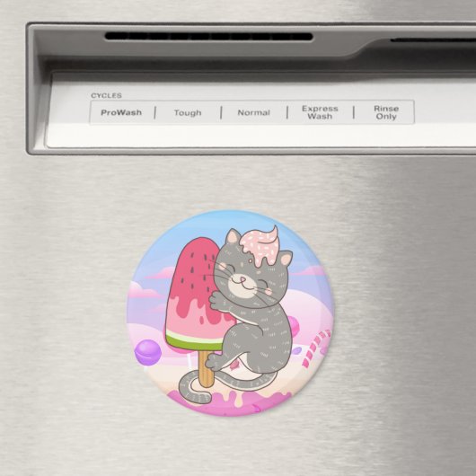 Niedliche Katze Magnet (In Situ (Geschirrspüler))