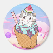 Niedliche Katze Magnet (Vorne)