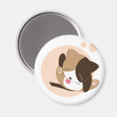 Niedliche Katze Magnet (Vorderseite/Rückseite)