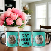 Niedliche Katze Mama Leben Custom Haustier Foto Mu Tasse