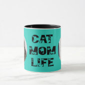 Niedliche Katze Mama Leben Custom Haustier Foto Mu Tasse (Zentrum)