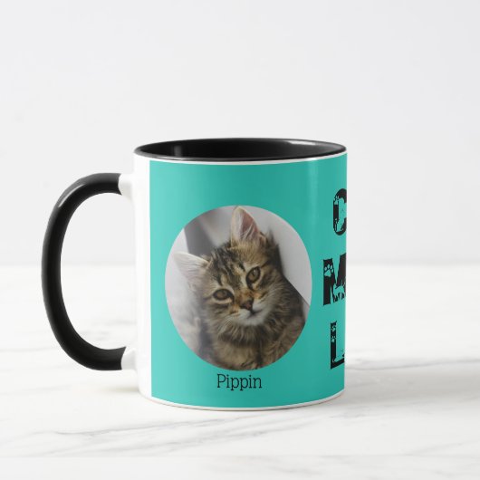 Niedliche Katze Mama Leben Custom Haustier Foto Mu Tasse (Links)