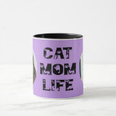 Niedliche Katze Mama Leben Custom Haustier Foto Mu Tasse (Zentrum)