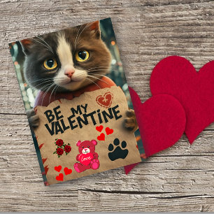 Niedliche Katze meine Valentinerkarte sein Feiertagskarte