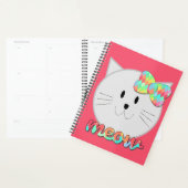 Niedliche Katze Meow Rainbow Bow Pink Glitzer Kind Planer (Anzeige)