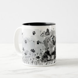 Niedliche Katze Miautasse | Reizende Katzenliebhab Zweifarbige Tasse