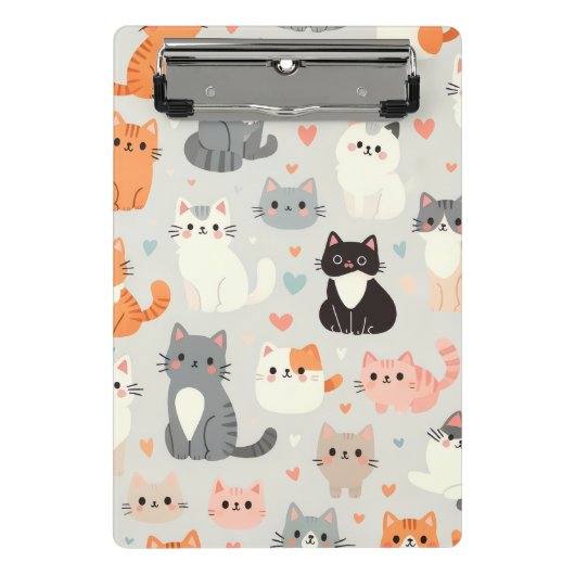 Niedliche Katze Mini Klemmbrett (Vorderseite)