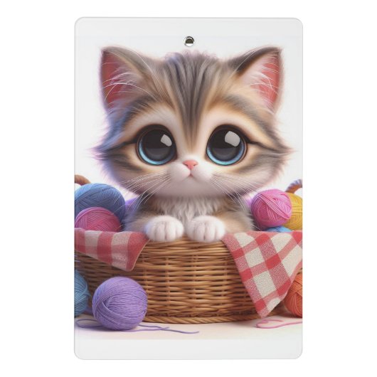 Niedliche Katze Mini-Zwischenablage Mini Klemmbrett (Rückseite)