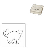 Niedliche Katze mit Arched Back Art Briefmarke Gummistempel (Stempel)