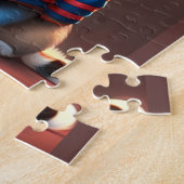 Niedliche Katze mit Barcelona Fußball-Team T-Shirt Puzzle (Seite)