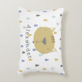 Niedliche Katze mit benutzerdefinierbarem Namen Dekokissen (Vorderseite(Vertikal))