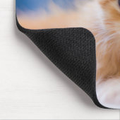 Niedliche Katze mit blauen Augen Mousepad (Ecke)