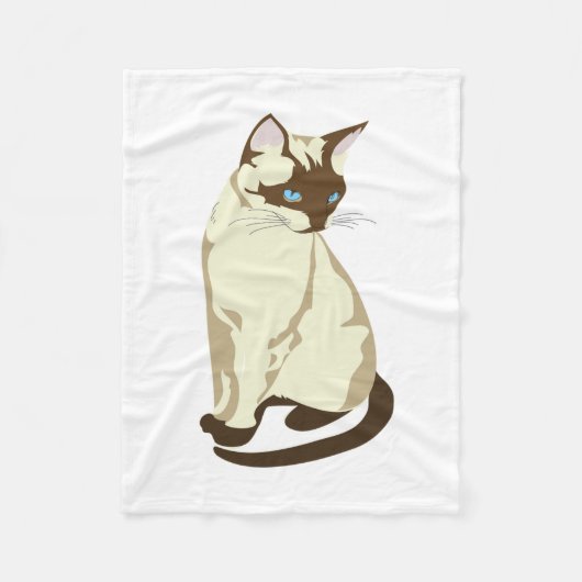 NIEDLICHE KATZE MIT BLUE AUGEN FLEECEDECKE (Vorderseite)