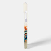 Niedliche Katze mit Blume Papierausschnitt Case-Mate iPhone Hülle (Rückseite / Links)