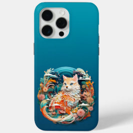 Niedliche Katze mit Blume Papierausschnitt Case-Mate iPhone Hülle