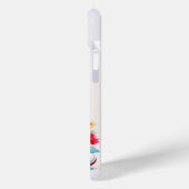 Niedliche Katze mit Blume Papierausschnitt Case-Mate iPhone Hülle (Rückseite / Links)