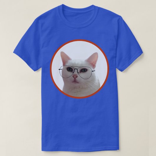 Niedliche Katze mit Brille 1 T-Shirt (Design vorne)