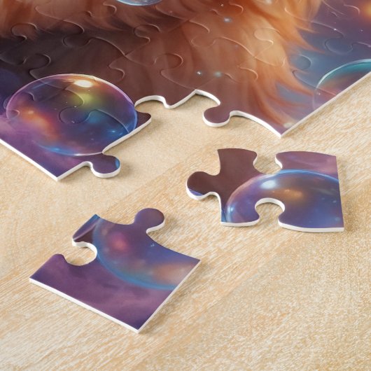 Niedliche Katze mit Bubbles AI erzeugt Puzzle (Seite)