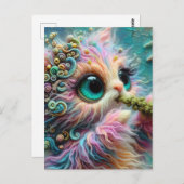 Niedliche Katze mit Catnip Postkarte (Vorne/Hinten)