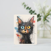 Niedliche Katze mit Dankeschön Karte (Stehend Vorderseite)