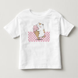 Niedliche Katze mit Eiscreme Kleinkind T-shirt