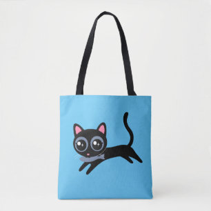 Niedliche Katze mit Fisch Tasche