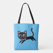 Niedliche Katze mit Fisch Tasche (Rückseite)