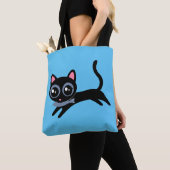 Niedliche Katze mit Fisch Tasche (Von Nahem)