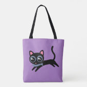 Niedliche Katze mit Fisch Tasche (Rückseite)